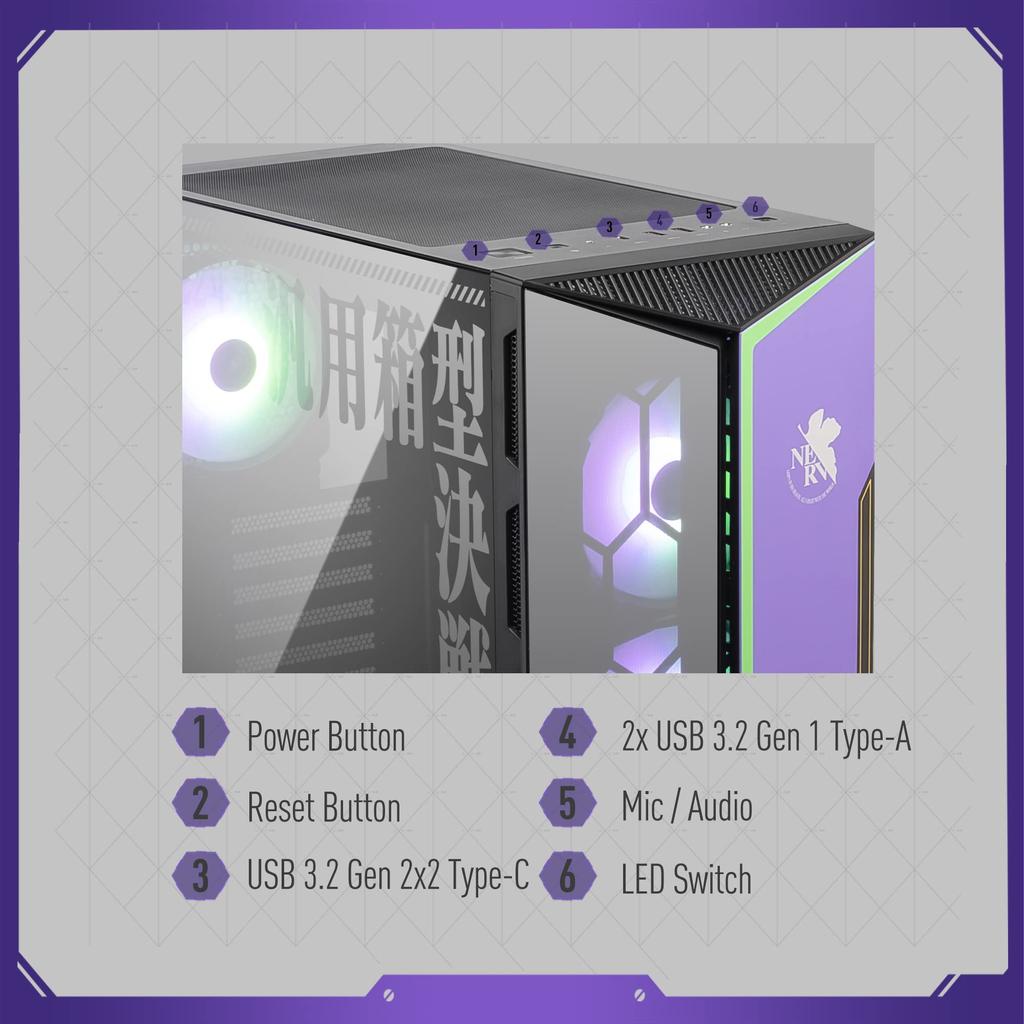 MSI Premium PC Gaming Case Tempered Glass Side Panel RGB 120mm Fan Liquid Cooling Support Up To 1 X 420mm Radiator Cable Management System MPG GUNGNIR