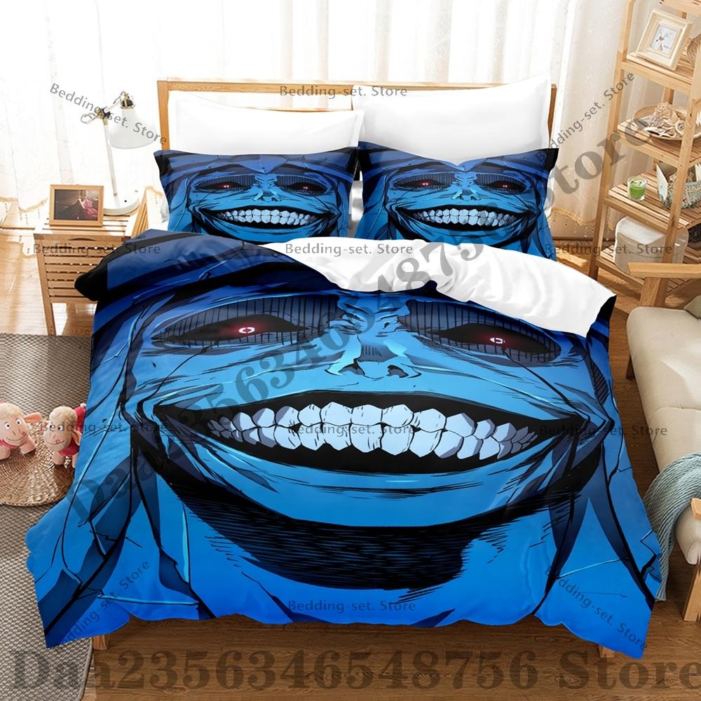 Comforter Solo-Leveling Three-Piece Set Sung Jin-Woo Bedding Set Single Twin Full Queen King Size Bed Set Bedroom s Anime