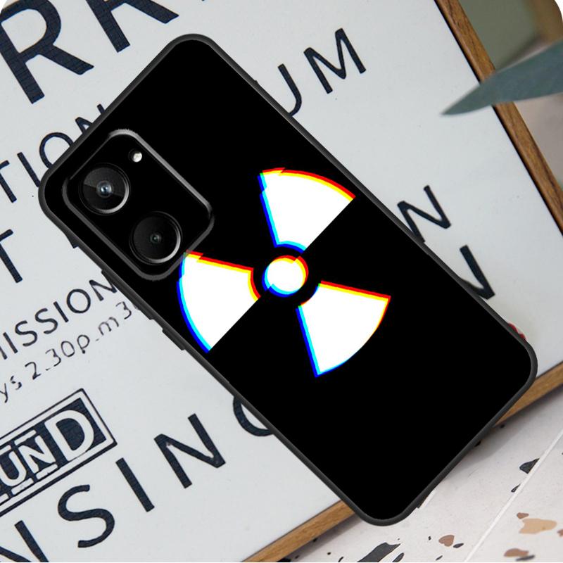 Nuclear Radiation Warning Sign For Realme C31 C33 C35 C51 C53 C55 C67 GT5 GT Neo 6 9 10 11 12 Pro Plus C21Y C25s C30 Case