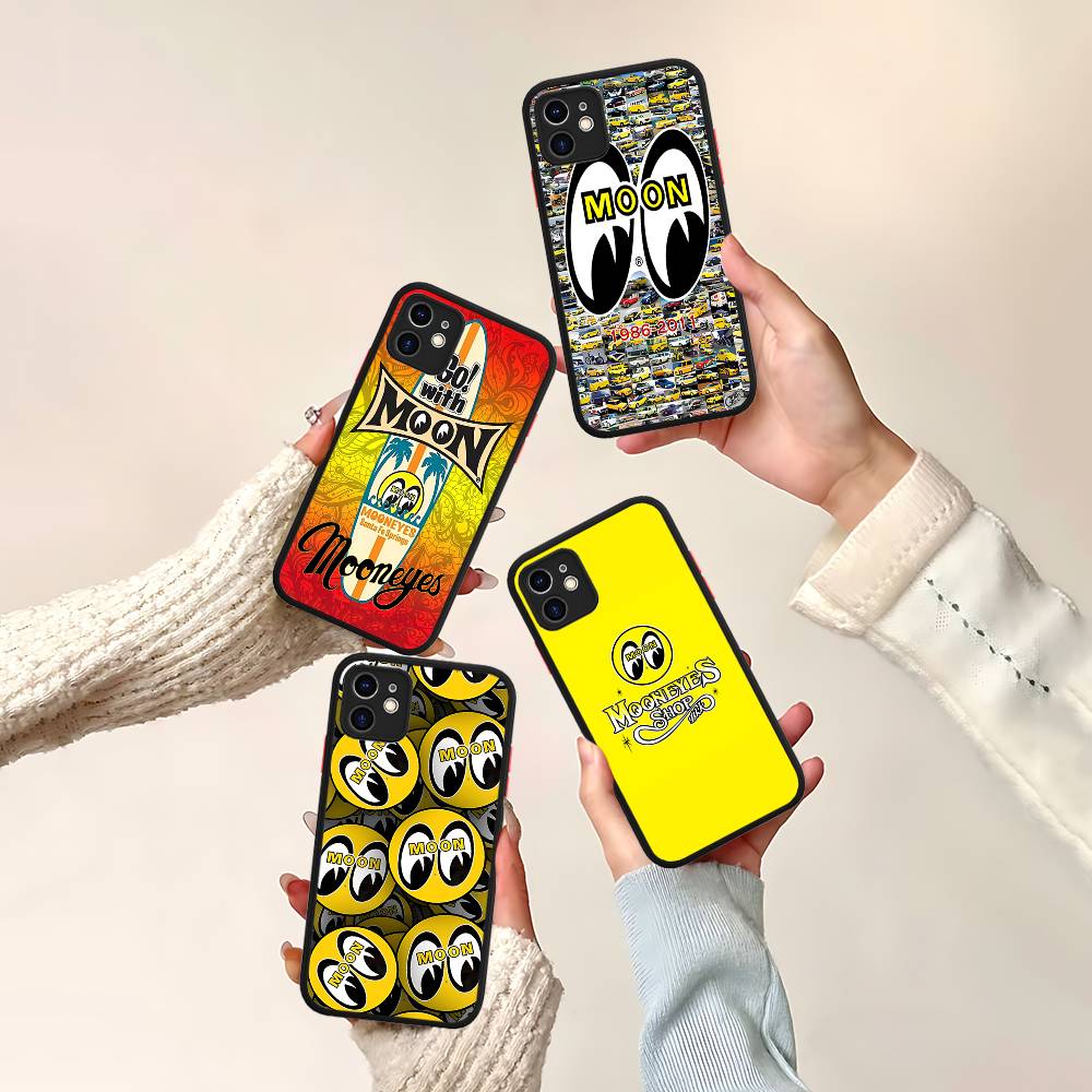 M-Moon-eyes Luxury Matte Protective Case For IPhone 16 15 14 13 12 11 Pro Max X XS MAX Protection Case