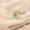 Green Cat's Eye Gemstone 925 Sterling Silver Handmade Jewelry Ring Bohemian Gift RR-48-40