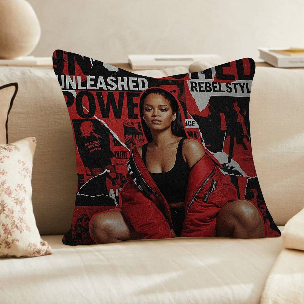 Famous Singer Rihanna Pop Music Personalized Pillow Cover Kids Bedroom Wild Party Decor Pillowcase kid Birthday shower Gift