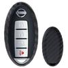 Силиконовый чехол для брелока из углеродного волокна для Nissan, Infiniti, овальной формы, для бесключевого доступа
