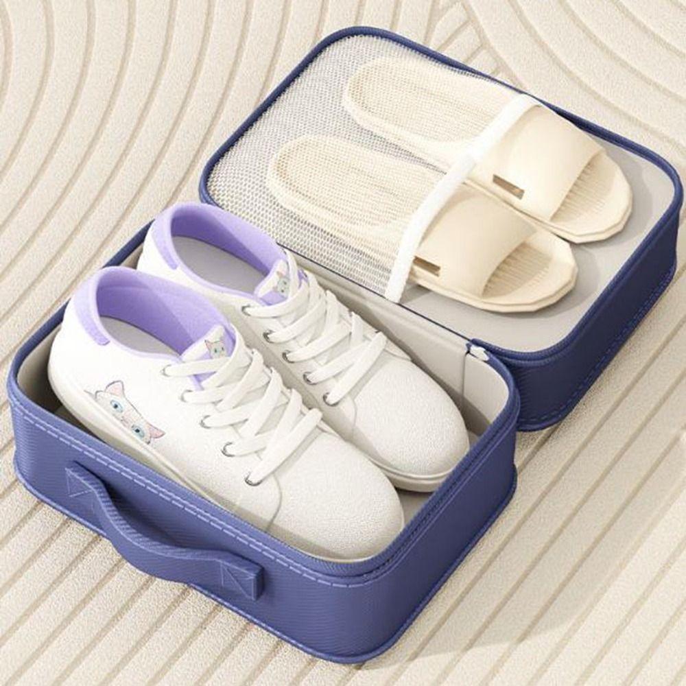 Handheld Travel Shoe Bag Dustproof Mildew-proof Shoes Storage Bag with Zipper Large Capacity Shoe Carrier Bag Business Trip