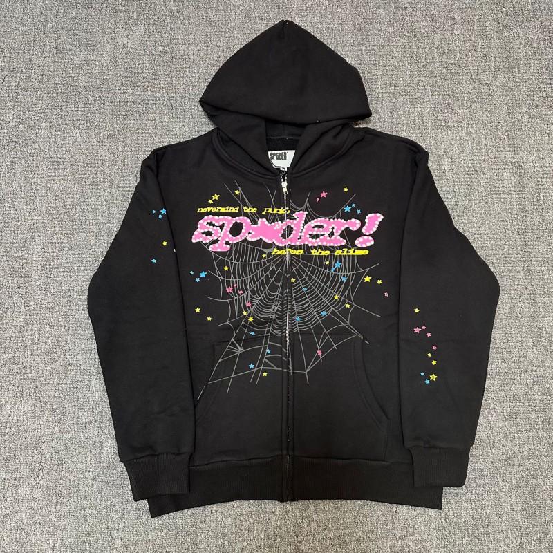 American Style F555 Spider Web Foam Tracksuit Set Mens Casual Sportswear Hooded Sweatshirt Shorts