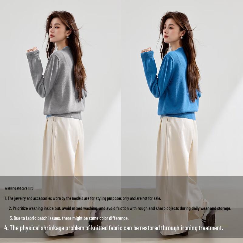 VICTORIA&VERA Women's Faux Two-Piece Colorblock Knit Cardigan