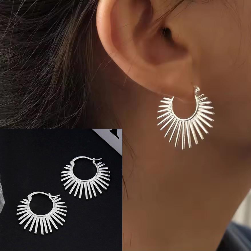 925 Silver CZ Star Moon Asymmetric Hoop Earrings for Women Girls Gold Silver Color Party Jewelry Gifts