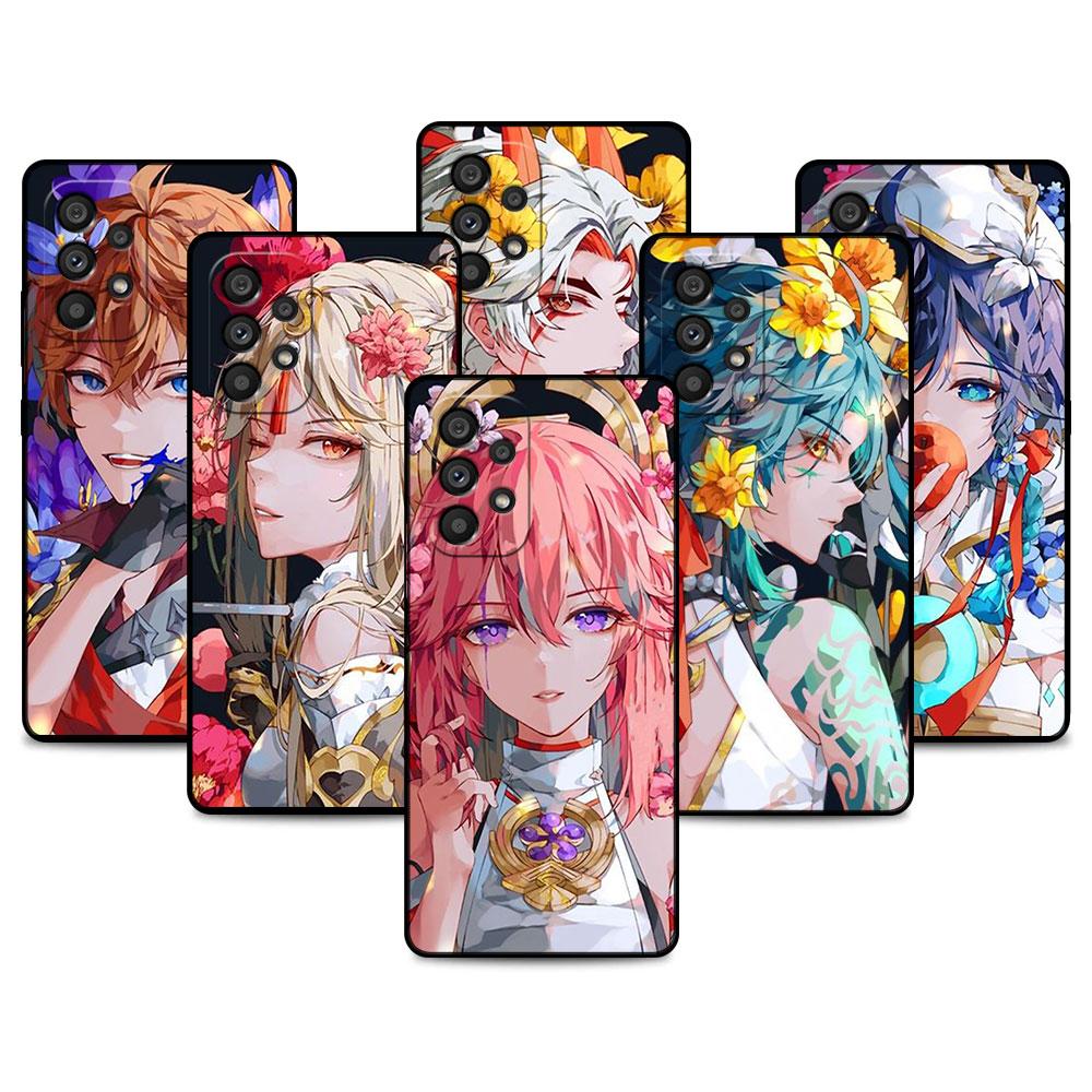 Чехол для Samsung Galaxy A52 A12 A51 A32 A21s A71 A53 A13 A32 A72 A31 A33 A22 A03 A41 Чехол для телефона Genshin Impact