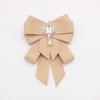 Crystal Bow Tie Rhinestone Ribbon Bow Brooch Fashion Neck Tie  For Men and Women