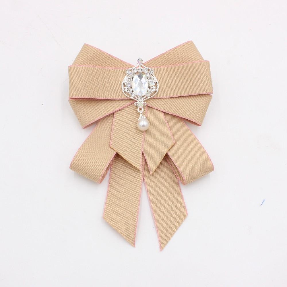 Crystal Bow Tie Rhinestone Ribbon Bow Brooch Fashion Neck Tie For Men and Women