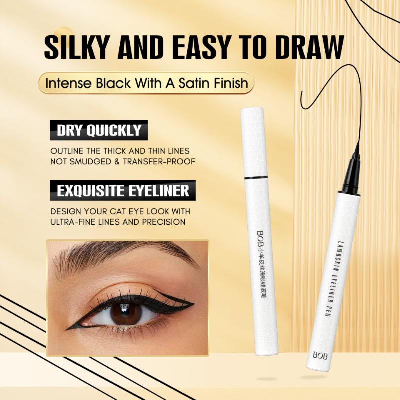 Silky Eyeliner, Waterproof, Non-smudging, Non-makeup-removing, Extremely Fine and Quick-drying Eyeliner Pen.