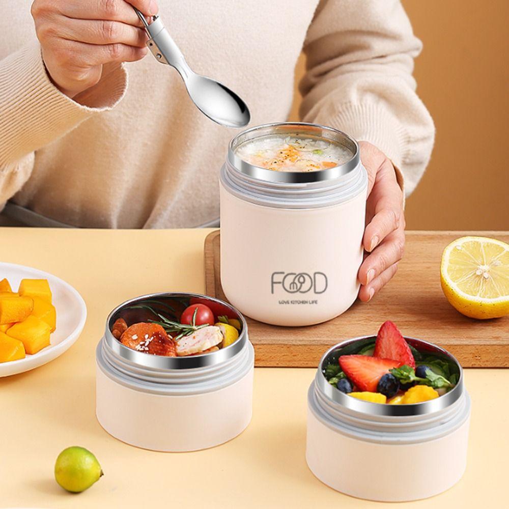 Steel Thermal Reusable Insulated Soup Cup Food Warmer Lunch Bag Lunch Box Thermos Containers