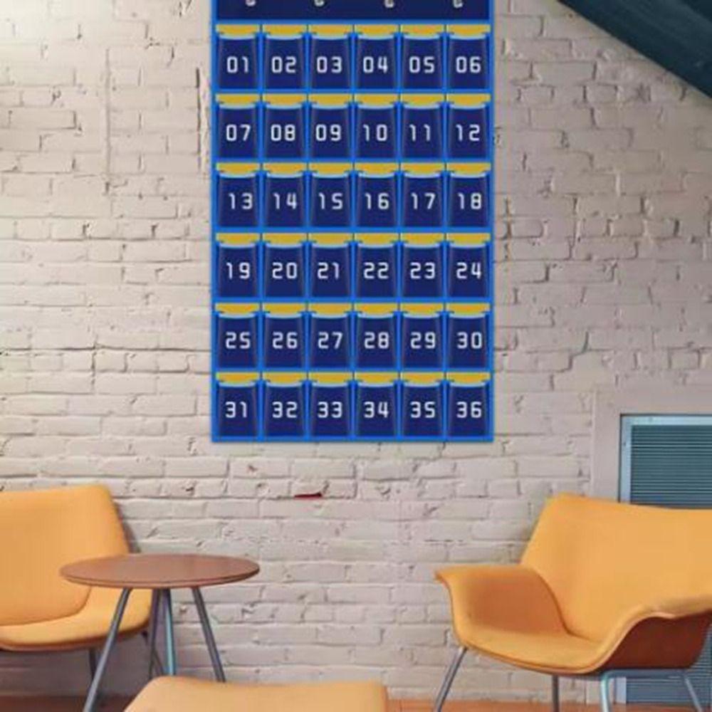 Более прочные карманы с номерами Нетканый материал Настенный органайзер для телефона Мобильный телефон