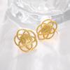 2024 European & American Fashion Niche Design Versatile Brass Stud Earrings for Women