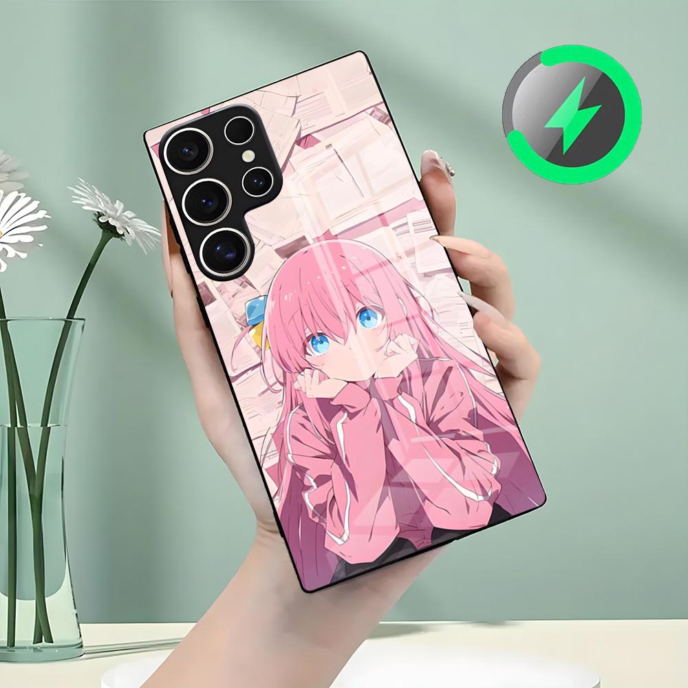Чехол для телефона Bocchi для Samsung S26 S25 S24 S23 S22 S21 S20 Edge Ultra Plus FE для Magsafe Стеклянный чехол