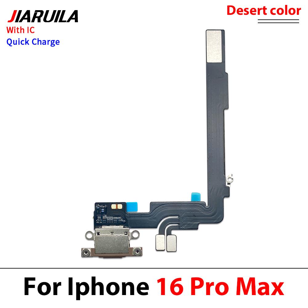 11 шт. Плата порта зарядки для iPhone 16 Pro Max 16 Plus 16 Pro Модуль микрофона Разъем быстрой зарядки USB-док Шлейф