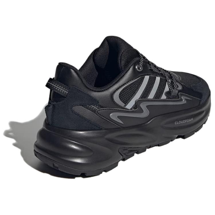 adidas OZWAVE SURGE Удобные Низкие Кроссовки на Толстой Подошве Унисекс Черный Серебристый JR3184