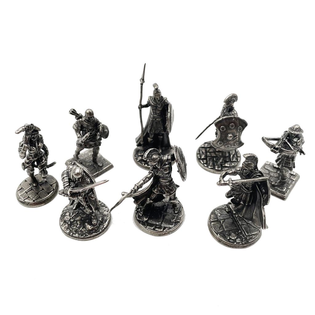 1pcs Ancient Spartan Rome Soliders Figurines Miniatures Vintage Metal Soldiers Statue Desktop Ornament Gift