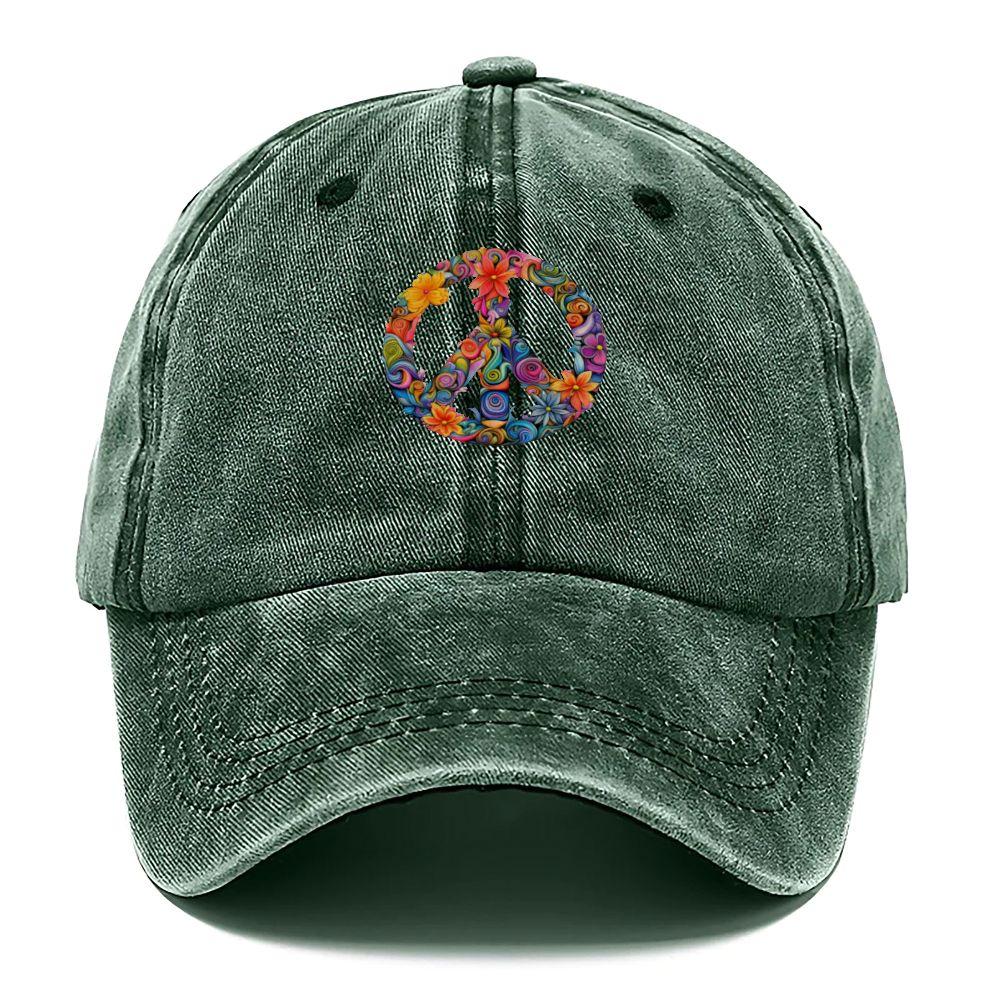 Men Women Retro Boho Baseball Cap with Multicolor Floral Swirl Print Viscose Washed Suitable for Outdoor Beach Festival