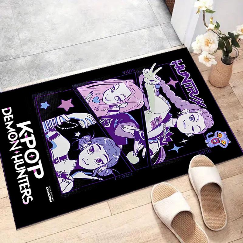 1pc KPop Demon Hunters30 Design Printed Area Rug Carpet for Bedroom Living Room Home Decor Rugs Mat Non Slip Mat Rug for Bedside
