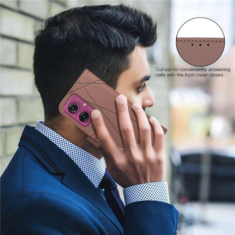 Кошелек с RFID-защитой, чехол-книжка для Motorola MOTO G55 G35 G05 G15 G75 5G MotoG55 G 55 35, чехол для телефона, кожаные чехлы, защитные сумки