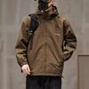 Куртка мужская ранняя осень свободная с капюшоном ветрозащитная повседневная куртка для мальчиков сезон