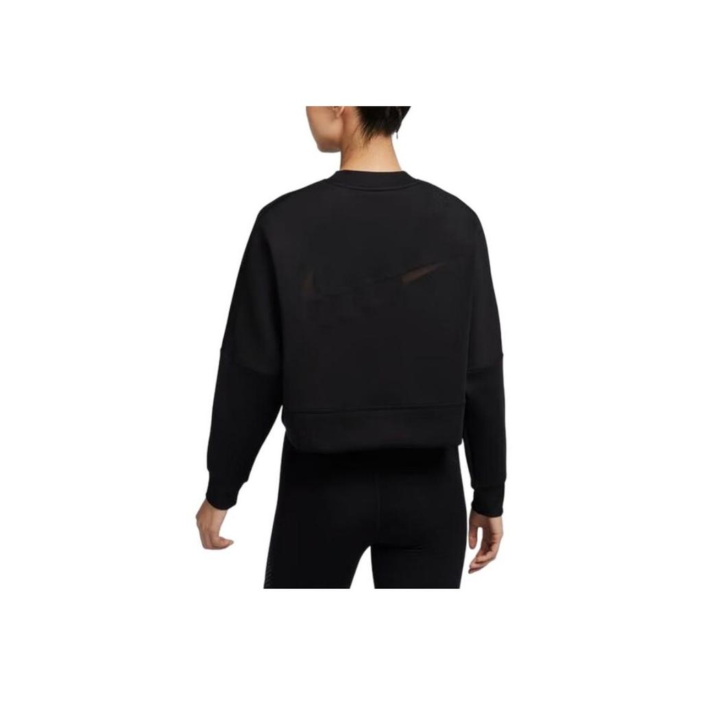 Nike SS25 Prima DF Crew Top Однотонный Универсальный Пуловер С Длинным Рукавом Толстовка Женские топы Черный HJ1187-010