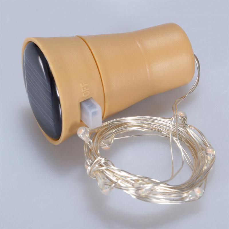 8LED/10LED солнечные батареи для бутылок вина в форме пробки, ночные огни, сказочная лампа, гирлянда