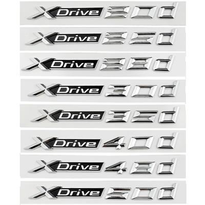 Хромированная наклейка для X-drive 20d 25d 28d 30d 35d 40d 45d 48d 50d X1 X3 X4 X5 X7 F30 E30 E92 E53 E46, задний значок, ремонт автомобиля