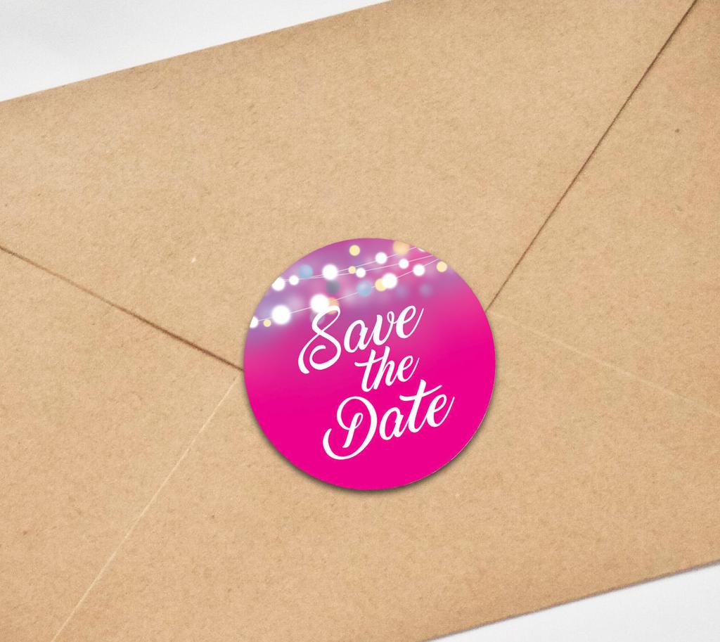 Darling Souvenir 45 шт. синие круглые гирлянды Save The Date наклейки DIY конверт уплотнения-1.6