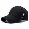 Side-embroidered Teardrop Cross Sports Baseball Caps for Men and Women Face-showing Young Men and Women Sunshade Baseball Caps