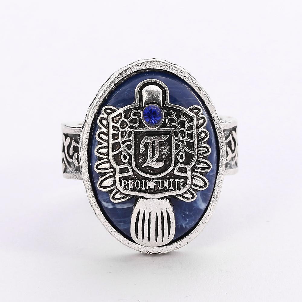 Дневники вампира Кольцо А-Я 26 Букв Для Женщин и Мужчин Алфавитные Инициалы Готическая Бижутерия Сальваторе Дэймон Возрожденный Кольцо Дневного Света