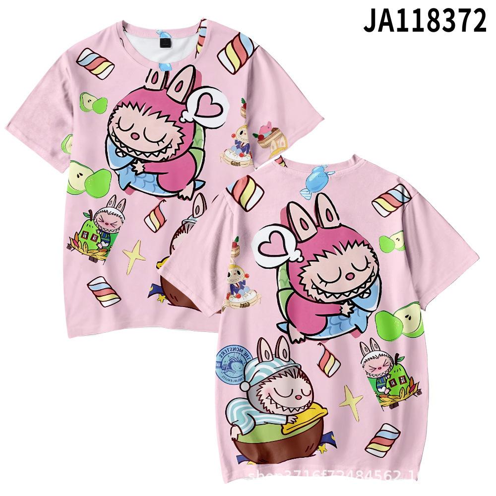 Летняя трендовая свободная модная футболка Женская повседневная удобная футболка с коротким рукавом Детская повседневная футболка с круглым вырезом