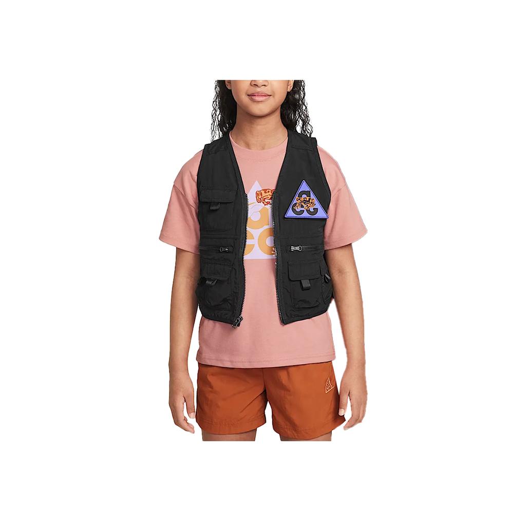 Nike Серия ACG Функциональный Свободный Прочный Жилет Детские жилеты Черный HJ0676-011