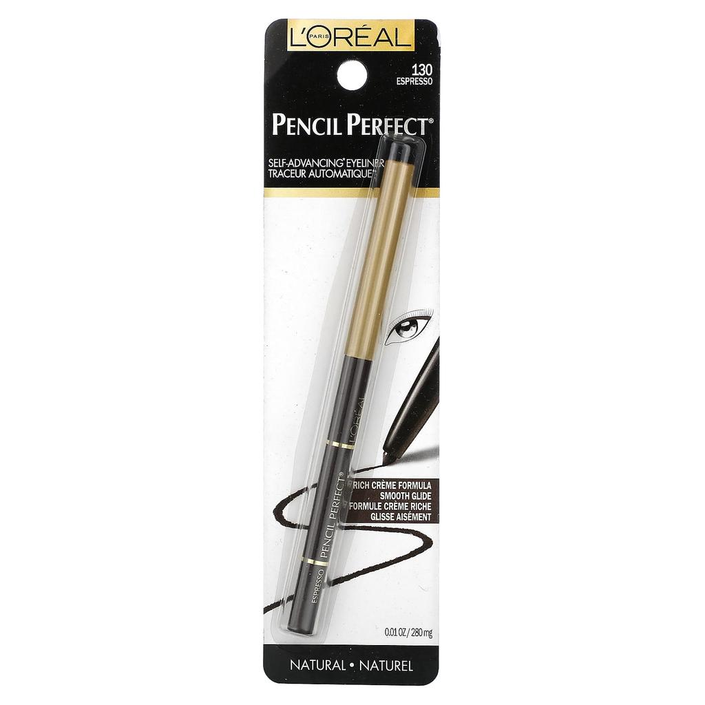 L'Oréal, Pencil Perfect, Self Advanced Eyeliner, 130 Espresso, 280 Mg (0.01 Oz)