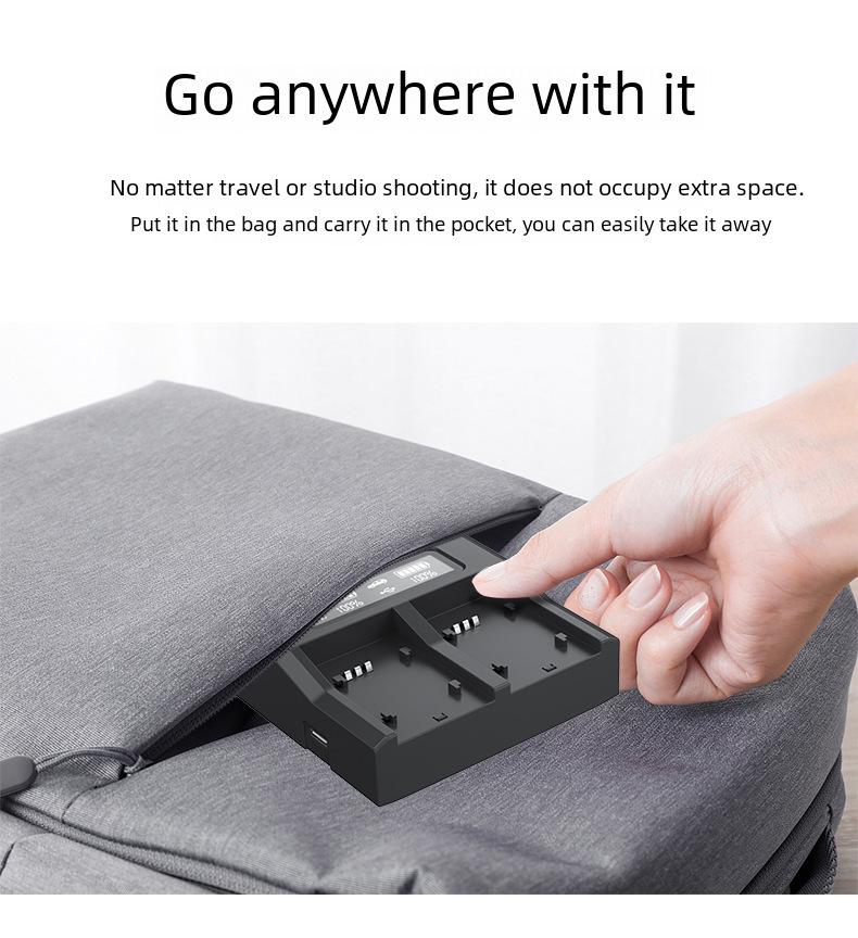 LCD Dual Charger для аккумулятора камеры Sony F550/F970