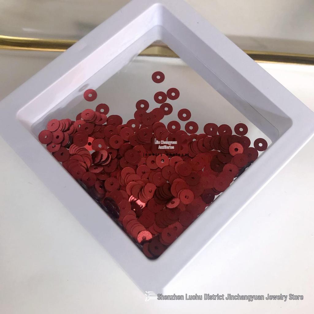 Цветные пайетки 4 мм с центральным отверстием для DIY поделок и аксессуаров для одежды