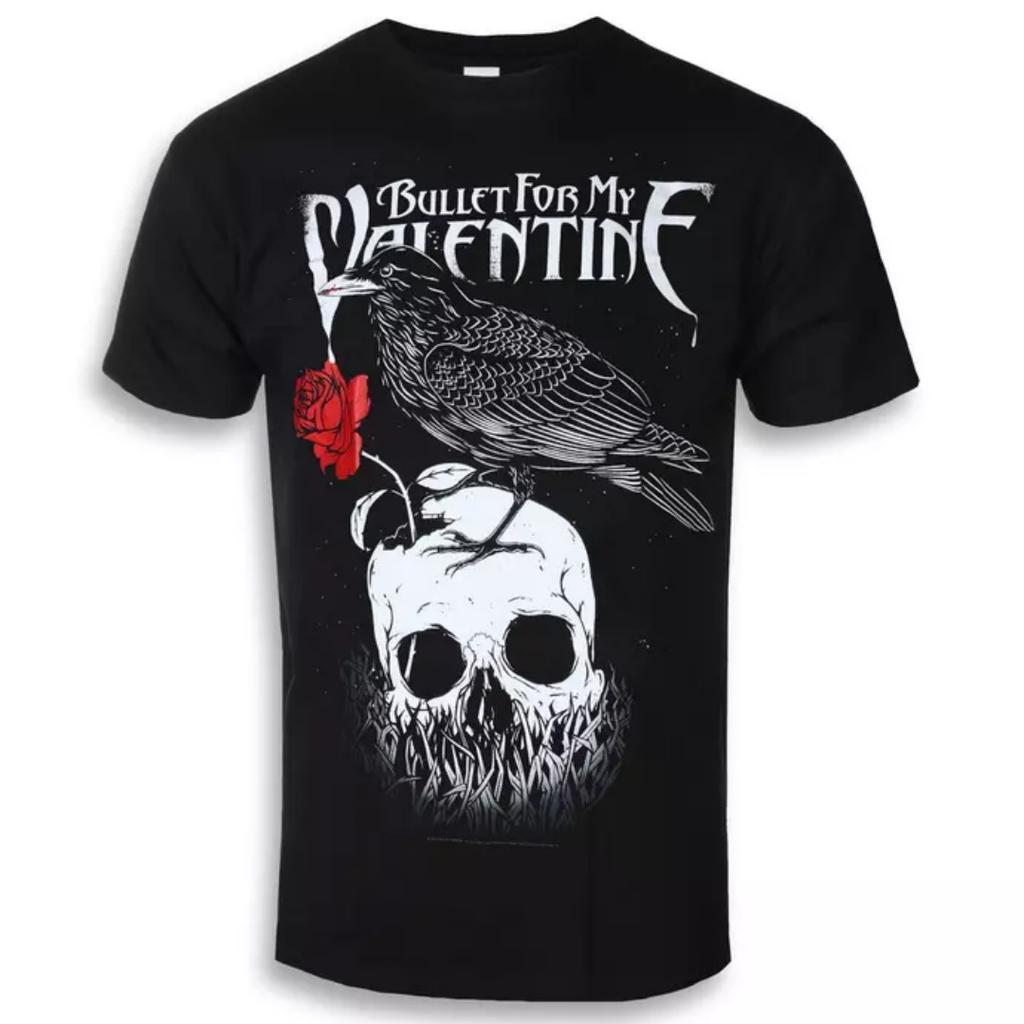 Bullet For My Valentine Thrash Skull Pattern Printed Tshirt Garbage Rock Style Band Tshirt For Unisex And Unisex