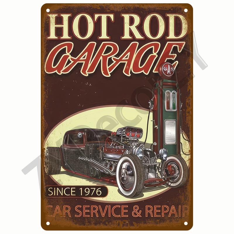 Retro Tin Sign Bar Cafe Club Garage Car Pub Vintage Metal Sign Plaque Painting Motorcycle Iron Home Decoration Wall Decor Art