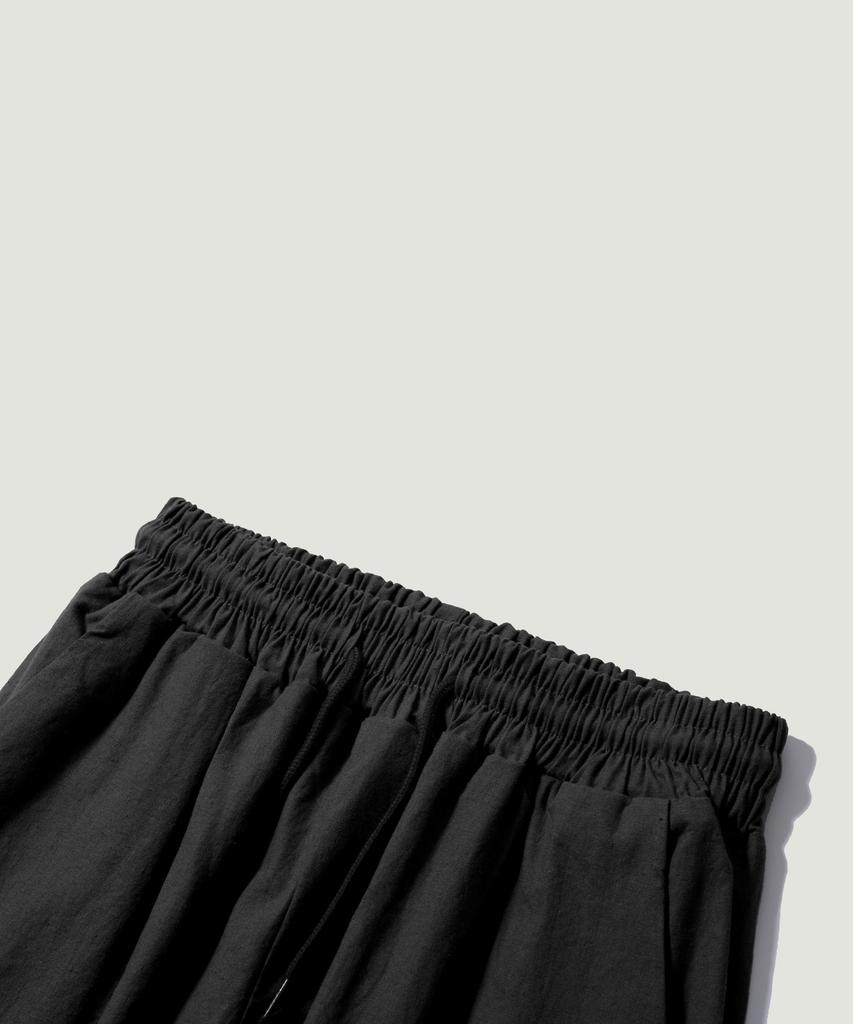 EASE Linen Elastic Waist Pants [Regular Fit]_Black_Unisex