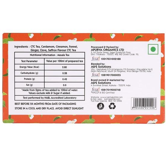 Karma Kettle Masala Tea Unbleached and Staple-Free 25 Teabags