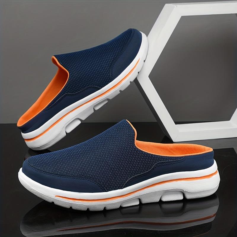 Men's Loafers Mule Half Sneakers Outdoor Casual Walking Shoes Backless Sneakers Backless Shoes