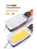 Портативный COB фонарь USB-перезаряжаемый светодиодный фонарик Автомобильный ремонт Кемпинг Рабочая лампа Использование 2*18650 аккумулятора с крючком и магнитом