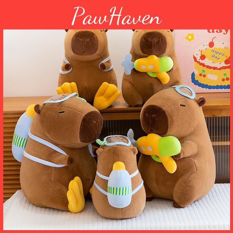 Capybara Water Gun Diving Water Bottle Backpack Design Children Room Toys Plush