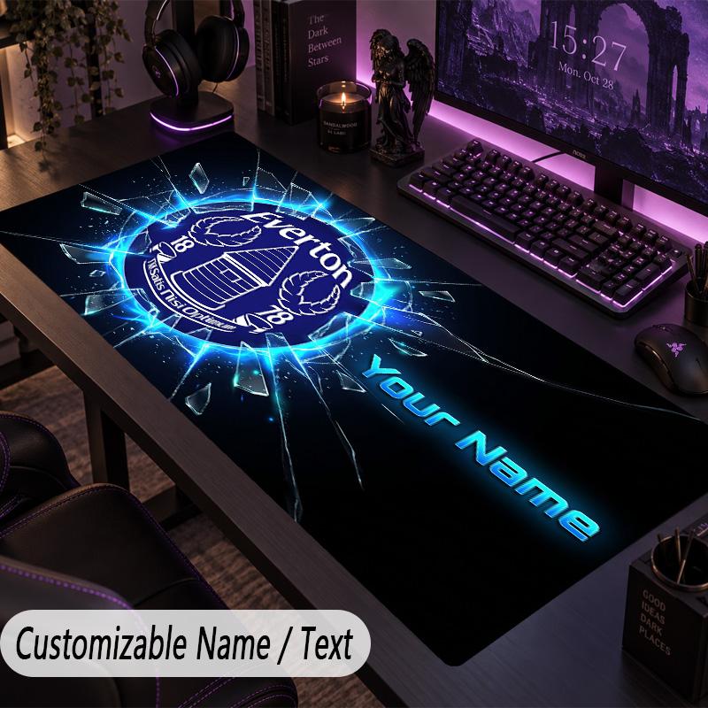 Large Mouse PadEverton FC Custom Name Text Personalized Desk Mat Non Slip Gaming Pad