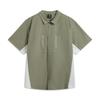 Li Ning CF Sport Casual Простая Свободная Футболка с Коротким Рукавом и Цветными Блоками Мужские футболки Зеленый ASHV051-3
