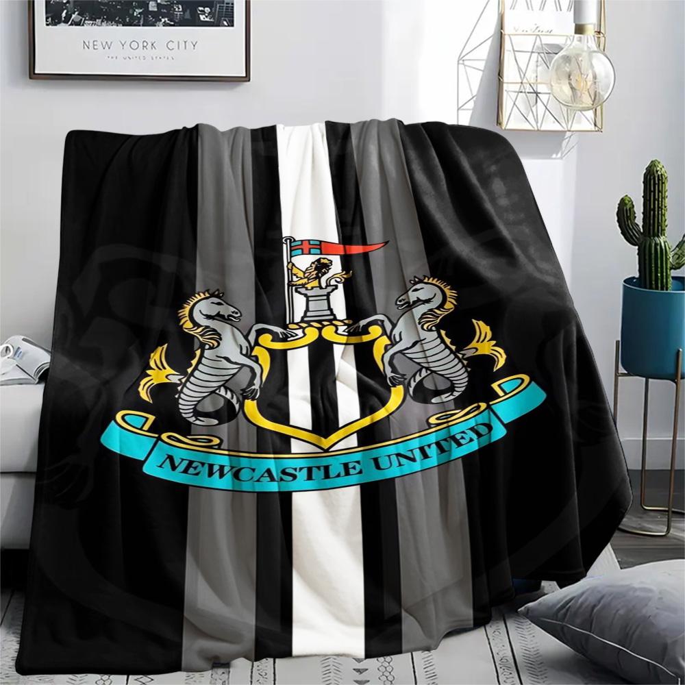 1Pc Newcastle United Print Flannel Blanket High Quality Warm Comfortable Cover for All Seasons Perfect for Gifts Home Decor