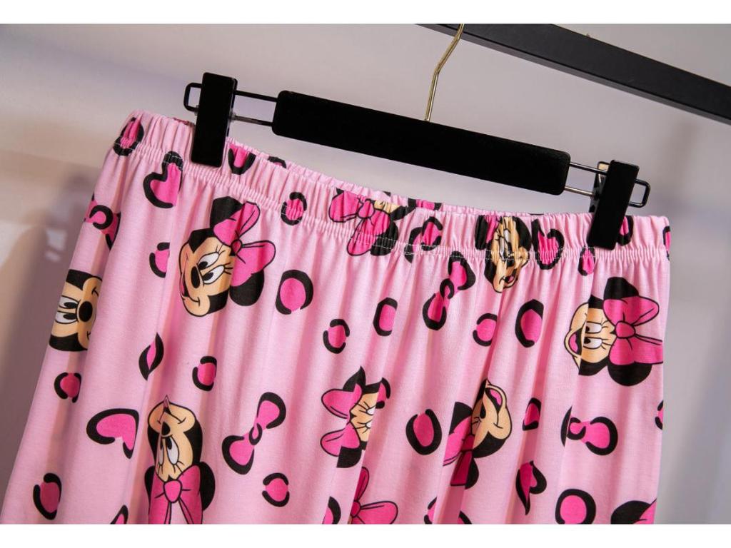 Милый женский пижамный комплект большого размера 2025 - Топ с длинным рукавом и брюки из чистого хлопка