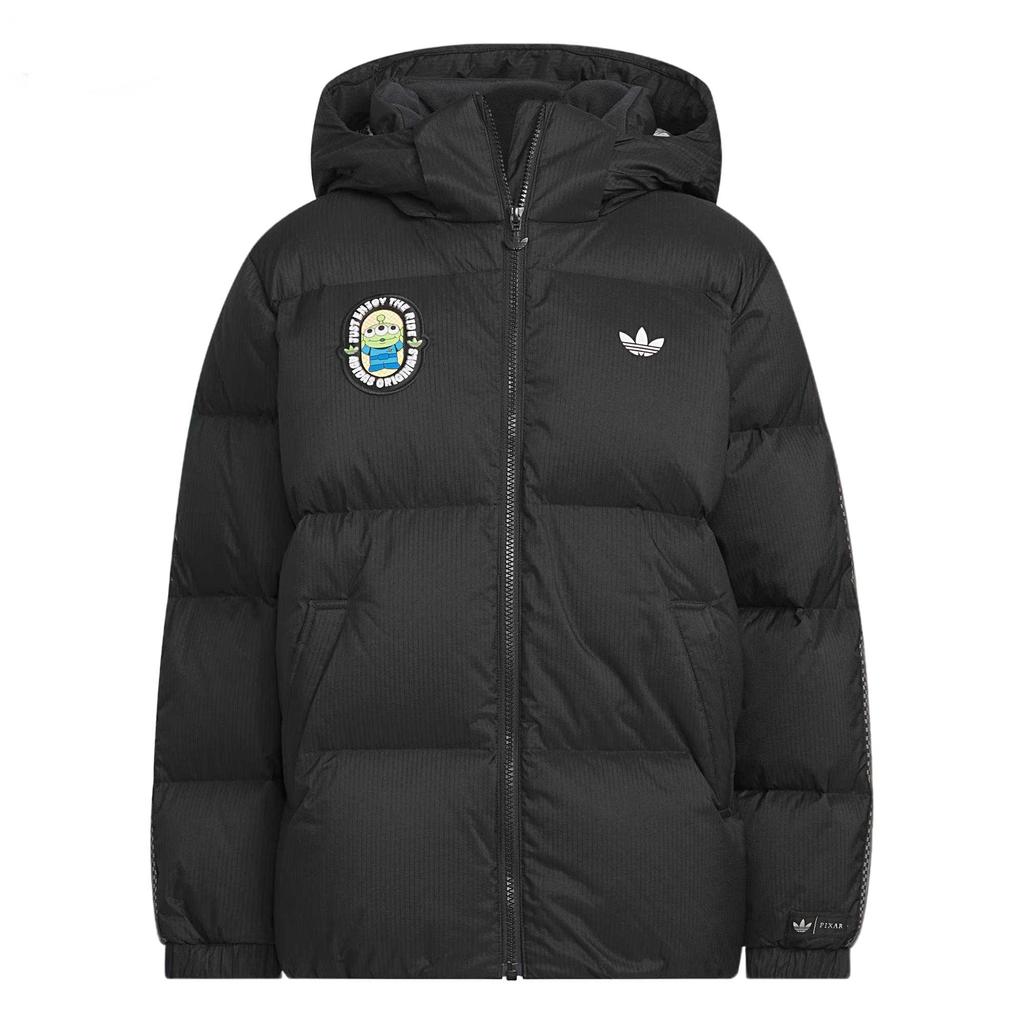 adidas Оригиналы X Коллаборация с Историей игрушек Пуховик Свободный Длинный рукав Однотонный С капюшоном Утиный пух Детская верхняя одежда KB5142