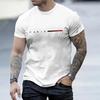 Casual Men's T-Shirt “Paris” Letter Pattern Short Sleeved T-Shirts 3d Word Print Tops Slim Fit Men's Clothing Oversized T-Shirts
